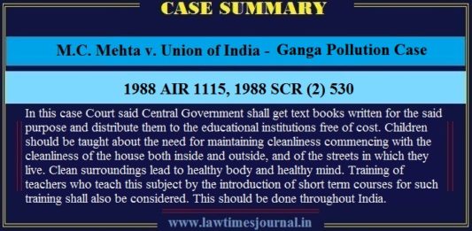 Ganga Pollution Case