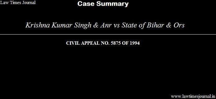 Krishna Kumar Singh case
