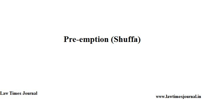pre-emption(Shuffa)