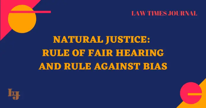 Rules of natural justice