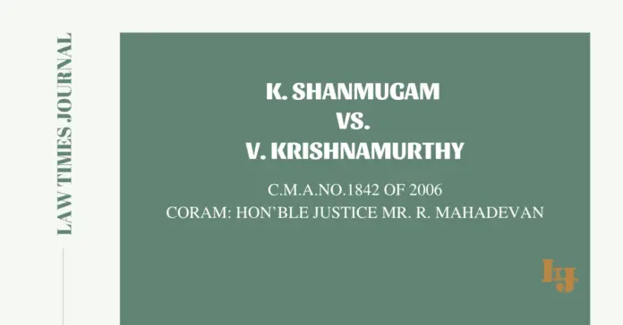 K. Shanmugam vs V. Krishnamurthy