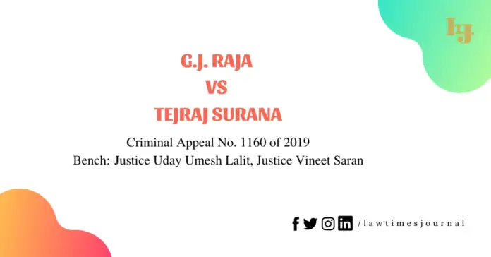 G.J. Raja vs. Tejraj Surana