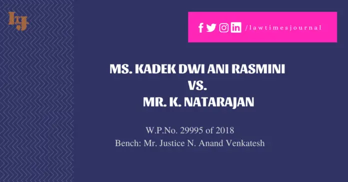 Ms.Kadek Dwi Ani Rasmini vs. Mr.K.Natarajan