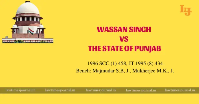 Wassan Singh vs. The State of Punjab