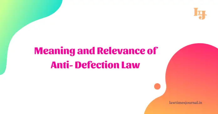 anti-defection law