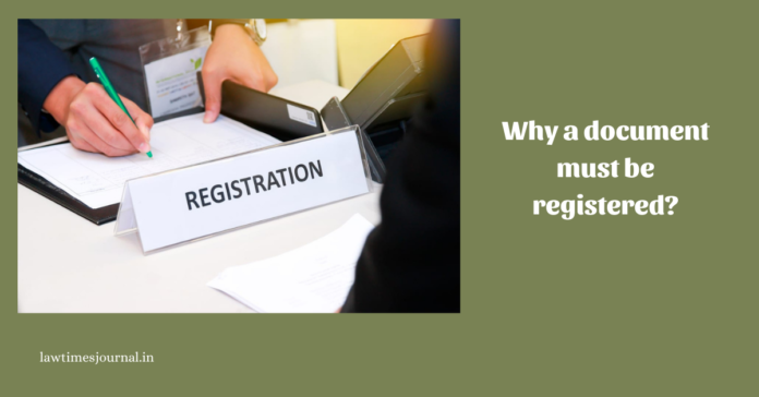 Why a document must be registered?