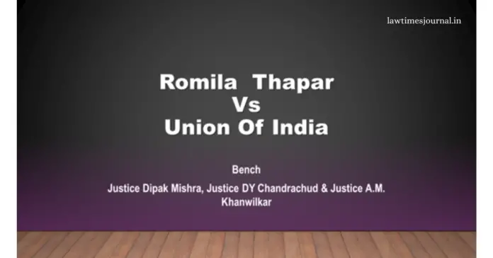 Romila Thapar vs Union of India